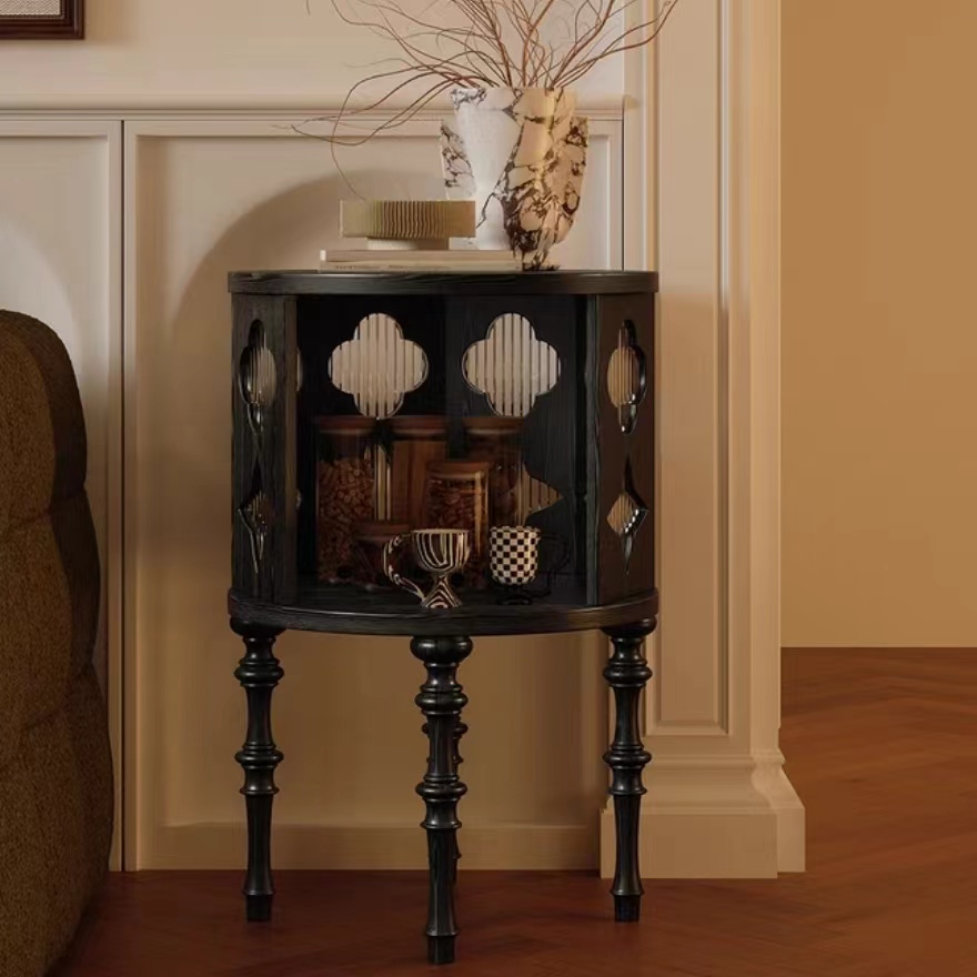 Gaoliang Sideboard Cabinet Modern Round Wooden OEM/ODM(GZ32)