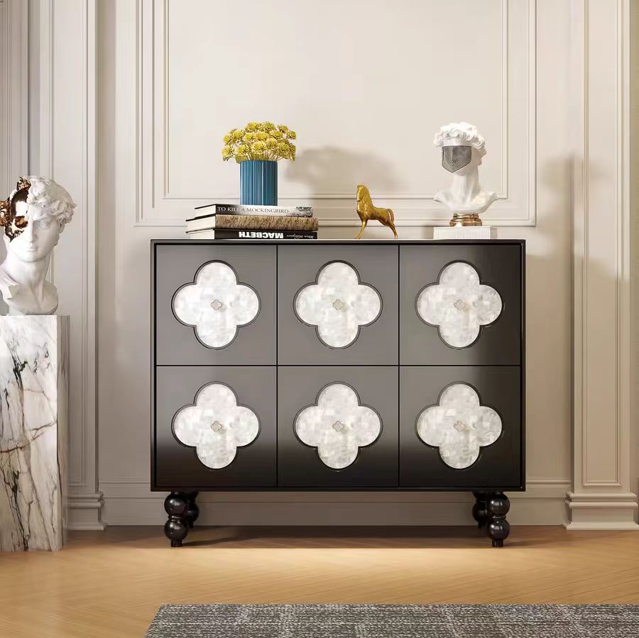 Gaoliang Sideboard Cabinet Wooden Storage Four-leaf Clover OEM/ODM(GZ36)