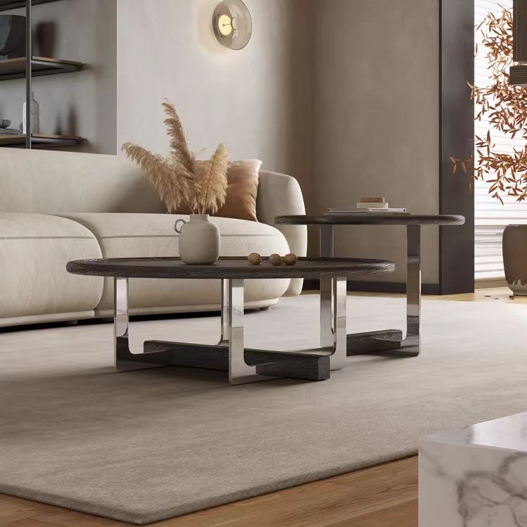 Gaoliang Round Solid Wood Vintage Coffee Table (KF251)