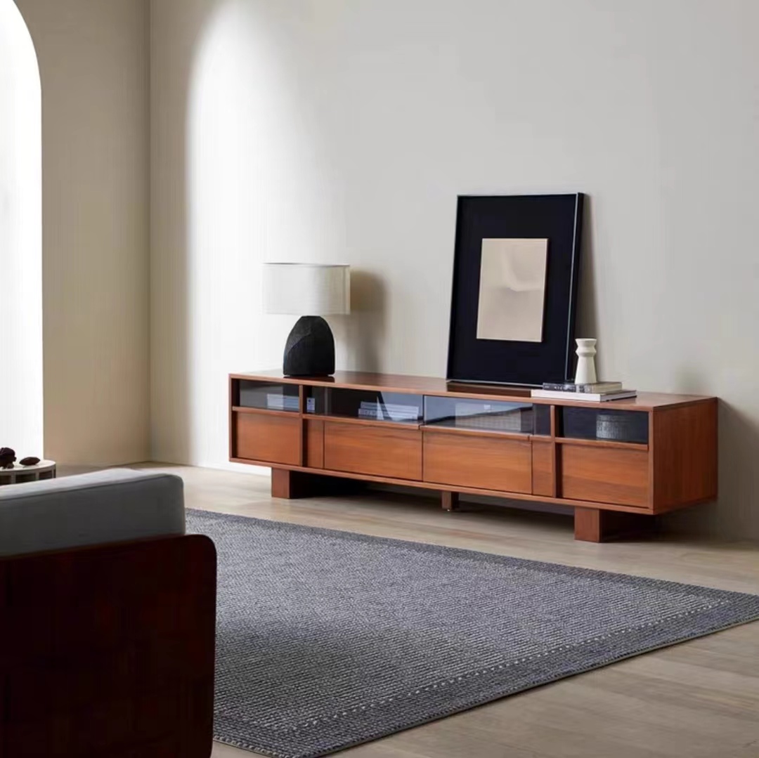Mid Century Vintage Creative Solid Wood TV Cabinet