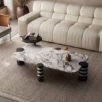 Gaoliang Coffee Table Marble Rectangle Modern OEM/ODM (KF259)