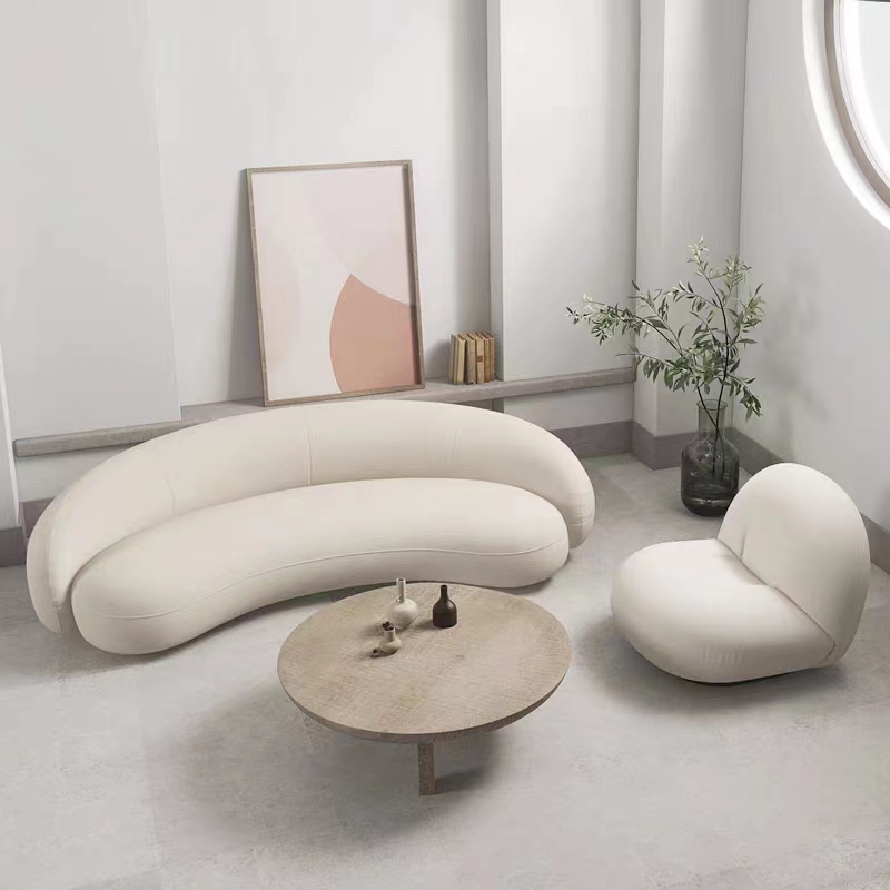 Gaoliang Sofa Couch Sale Arc Shape Modern Cream OEM/ODM(SF07)