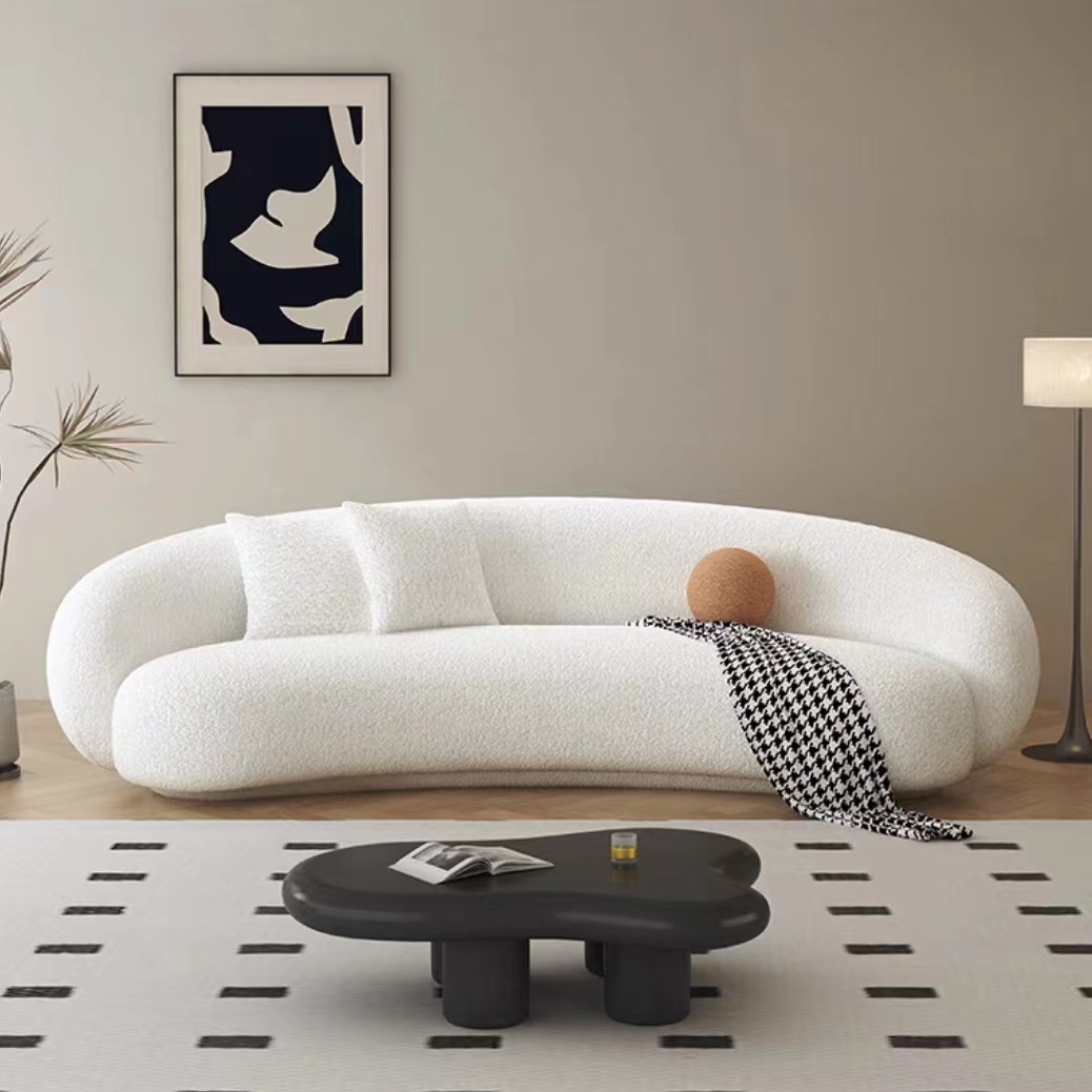 Gaoliang Sofa Couch Sale Arc Shape Modern Cream OEM/ODM(SF07)