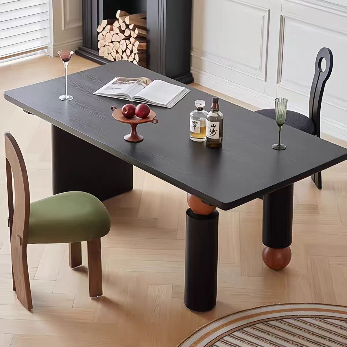 Gaoliang Dining Table Nordic Style Black OEM/ODM (CZ03)