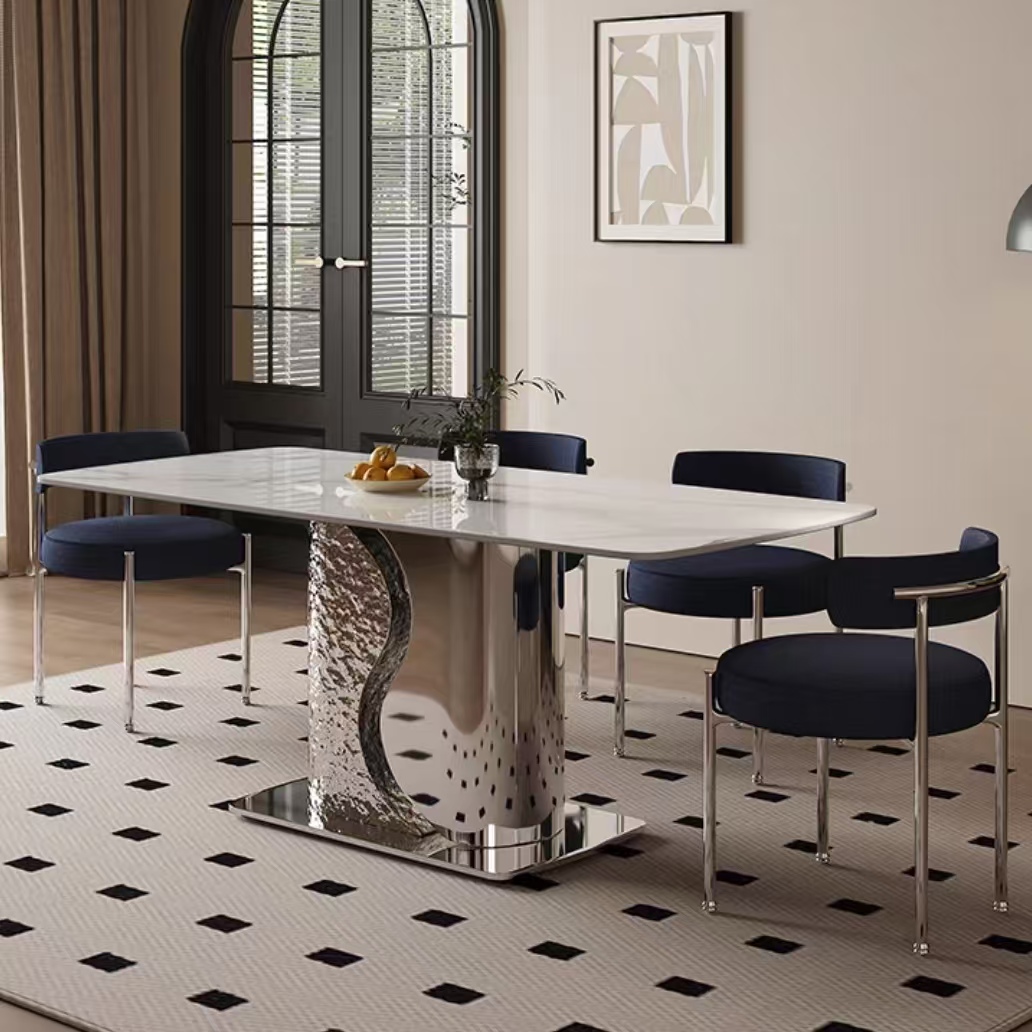 Gaoliang Dining Table Modern Square Stone OEM/ODM (CZ15)