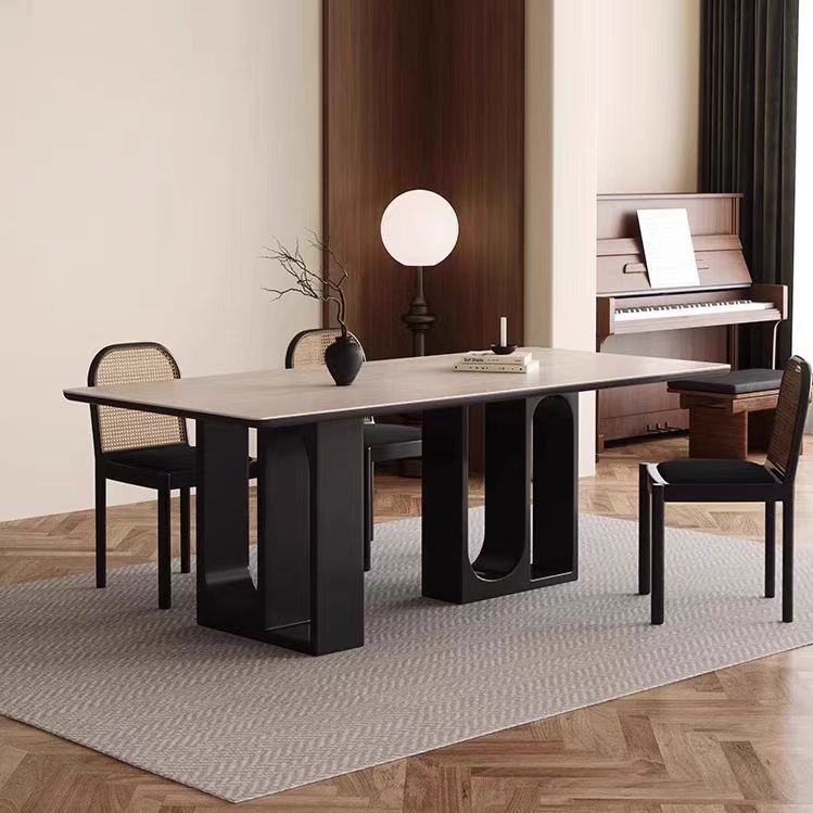 dining table medieval style modern square stone top OEM/ODM