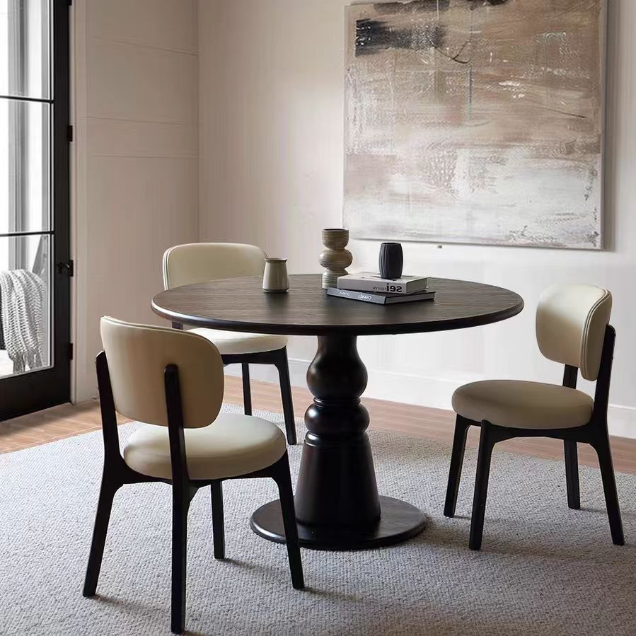 Gaoliang Dining Table Solid Wood Round OEM/ODM (CZ188)
