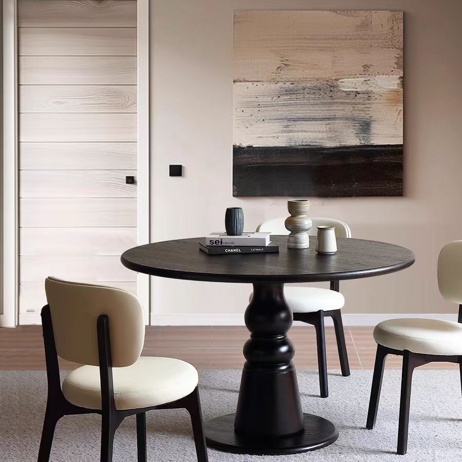 Gaoliang Dining Table Solid Wood Round OEM/ODM (CZ188)