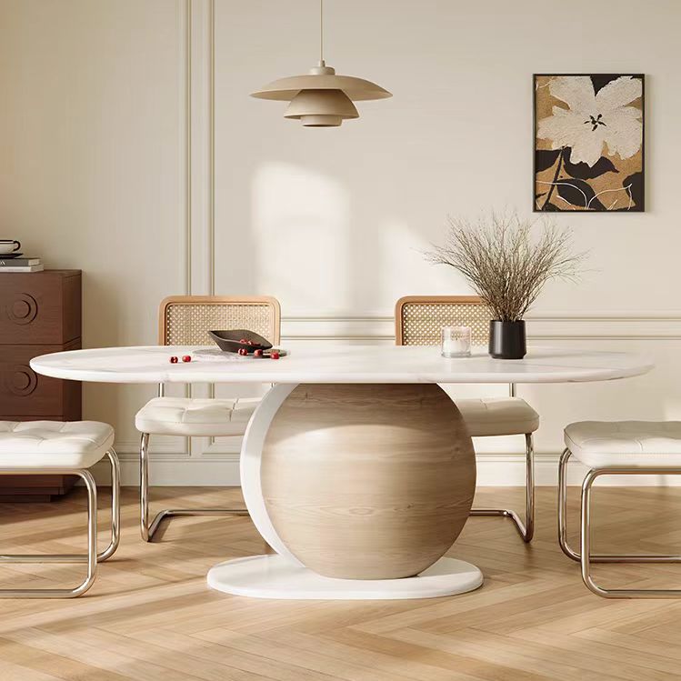 Gaoliang Dining Table Modern Cream Art OEM/ODM (CZ40)