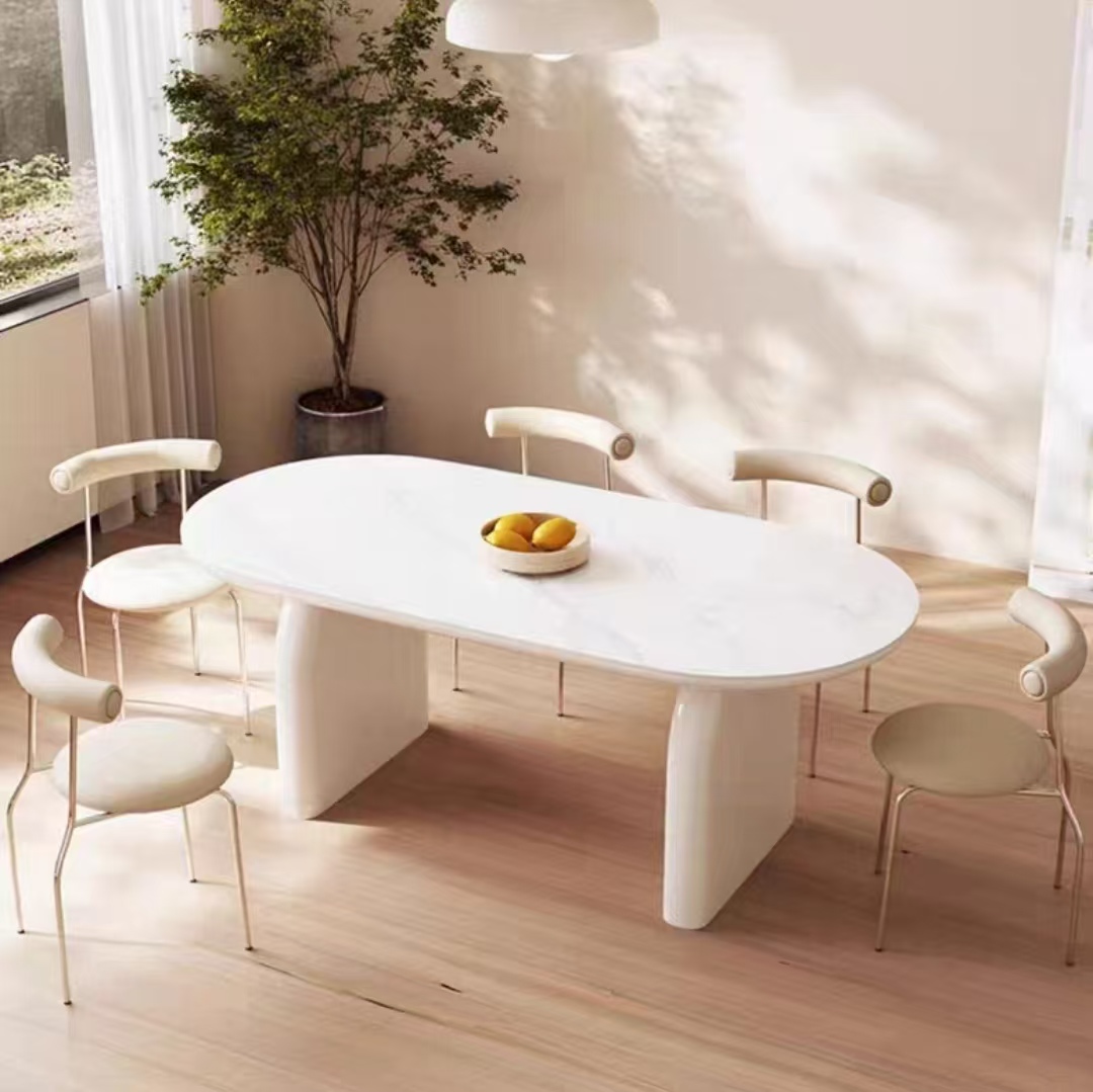 Gaoliang Dining Table Nordic Modern Cream OEM/ODM (CZ79)
