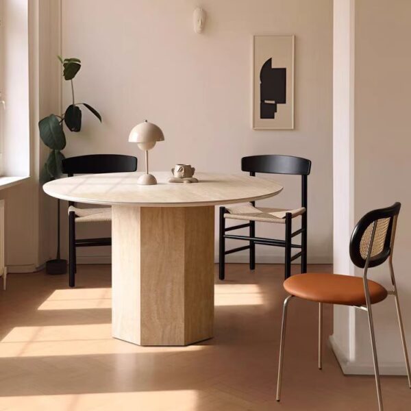 Gaoliang Dining Table Marble Concrete Round OEM/ODM (CZ88)