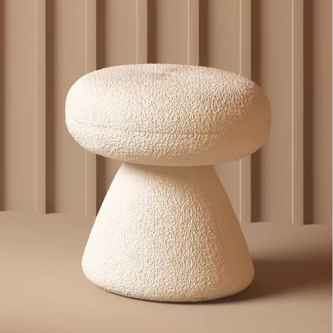 Gaoliang shoe changing stool modern cream lamb velvet End Of Bed Bench OEM/ODM (DZ03)