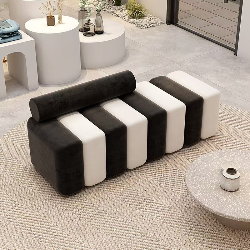 Gaoliang Shoe Changing Stool Modern Velvet Sofa End Of Bed Bench OEM/ODM (DZ05)