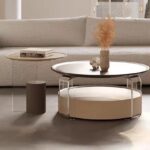 Gaoliang coffee table Modern Round Drawer OEM/ODM (KF198)