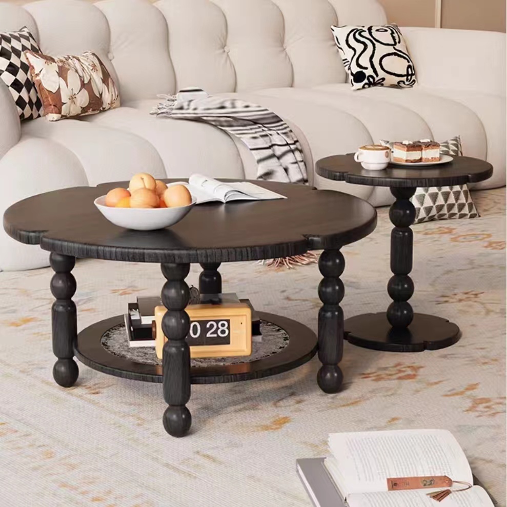 Gaoliang coffee table Solid Wood Round OEM/ODM (KF244)