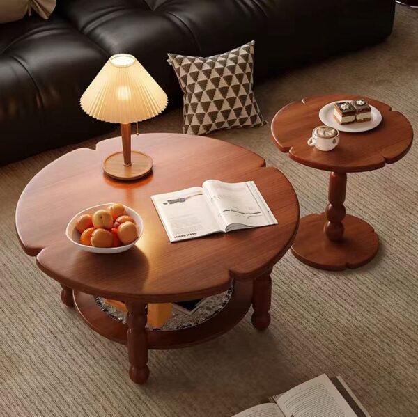 Gaoliang coffee table Solid Wood Round OEM/ODM (KF244)