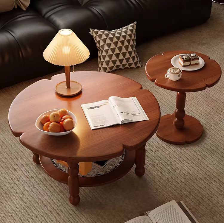 Gaoliang coffee table Solid Wood Round OEM/ODM (KF244)