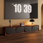 Gaoliang creative solid wood TV cabinet with unique shape decoration of modern minimalist premium OEM/ODM(KF258)