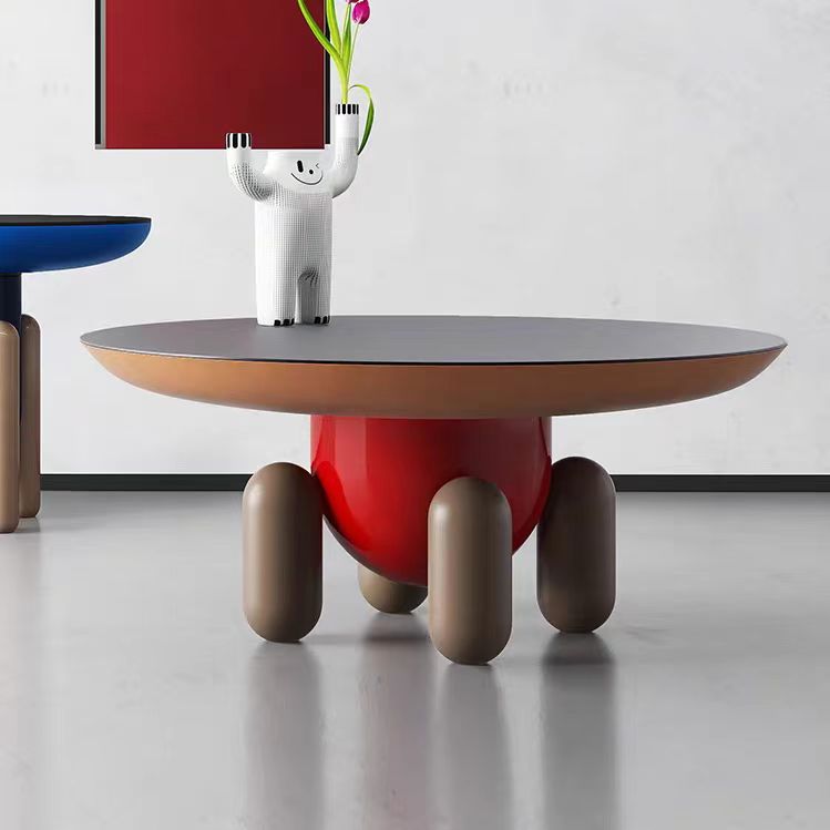 Gaoliang coffee table colorful fiberglass round OEM/ODM (KF274)