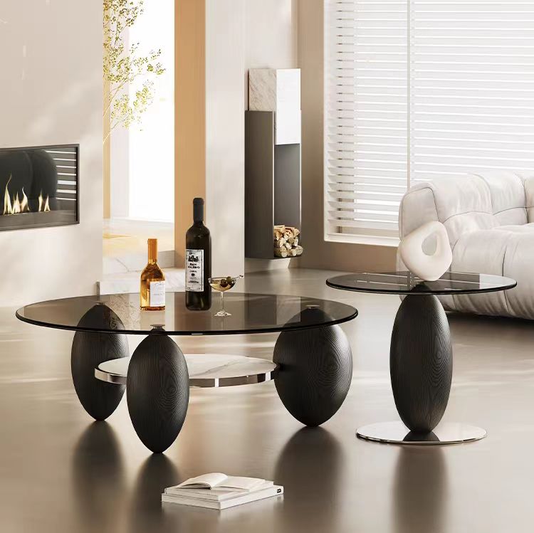 Gaoliang coffee table modern glass top OEM/ODM (KF277)