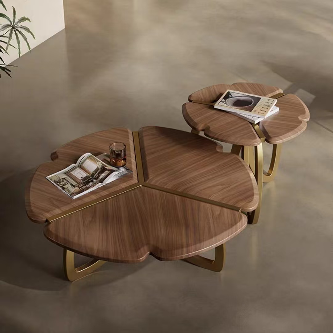Gaoliang coffee table wooden round design OEM/ODM(KF280)