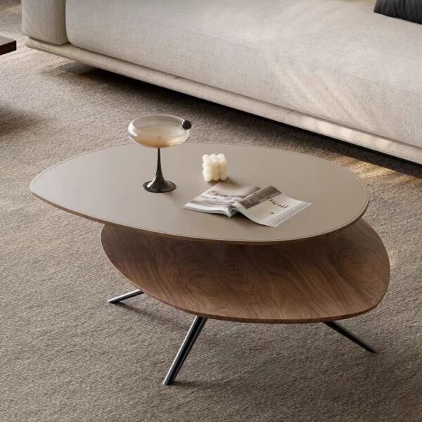 Gaoliang coffee table modern rotated irregular OEM/ODM (KF77)