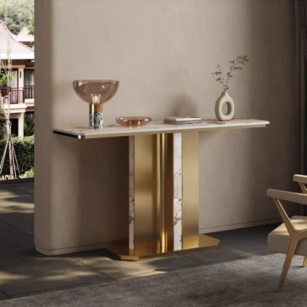Gaoliang Console Table Stone Top Entryway Table OEM/ODM (XG11)
