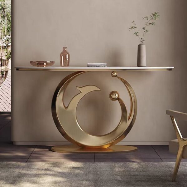 Gaoliang Console Table Luxury Stone Top Entryway Table OEM/ODM (XG15)