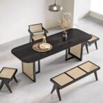 Gaoliang Dining Table Japanese Style Rattan OEM/ODM (CZ183)