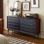 Gaoliang Sideboard Cabinet American Retro Eight-drawer Solid Wood OEM/ODM (GZ140)