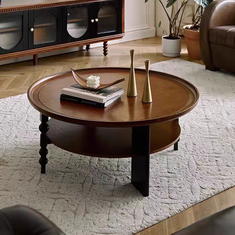 Gaoliang Coffee Table Round Wooden vintage OEM/ODM (KF285)