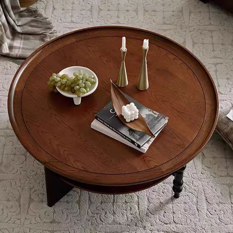 Gaoliang Coffee Table Round Wooden vintage OEM/ODM (KF285)