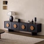 Gaoliang  solid wood TV cabinet ordic style solid wood cabinet OEM/ODM(KF288)