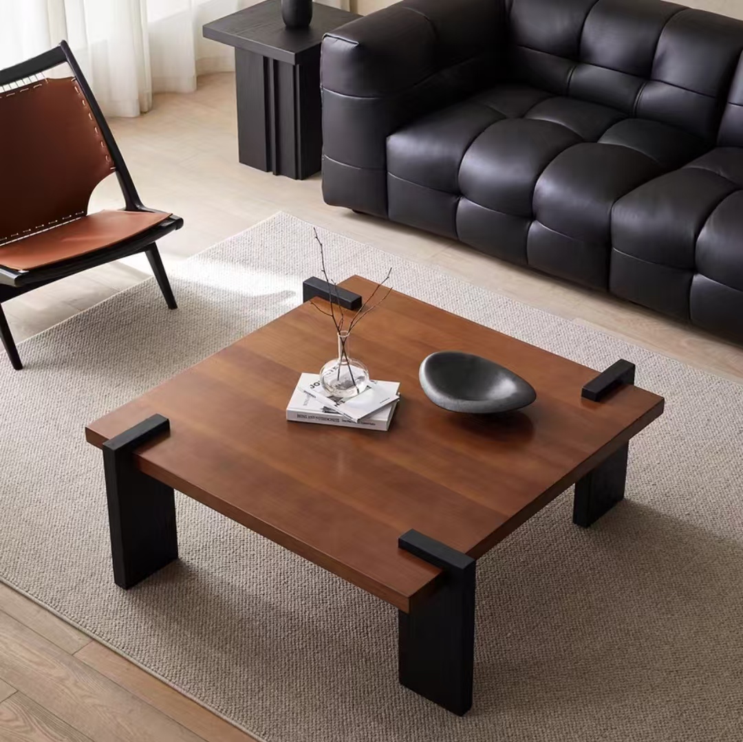 Gaoliang coffee table solid wood square OEM/ODM (KF60)