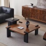 Gaoliang coffee table solid wood square OEM/ODM (KF60)
