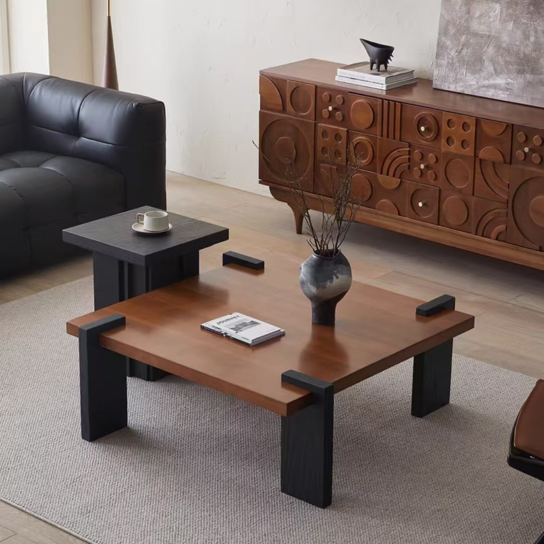 Gaoliang coffee table solid wood square OEM/ODM (KF60)