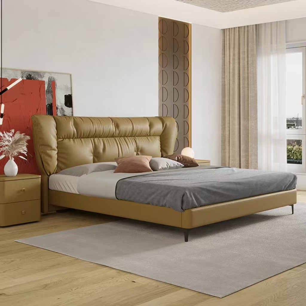Gaoliang Bed Nordic Leather Full Size OEM/ODM (RC12)