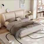 Gaoliang Bed Leather soft Up-holstered OEM/ODM (RC21)