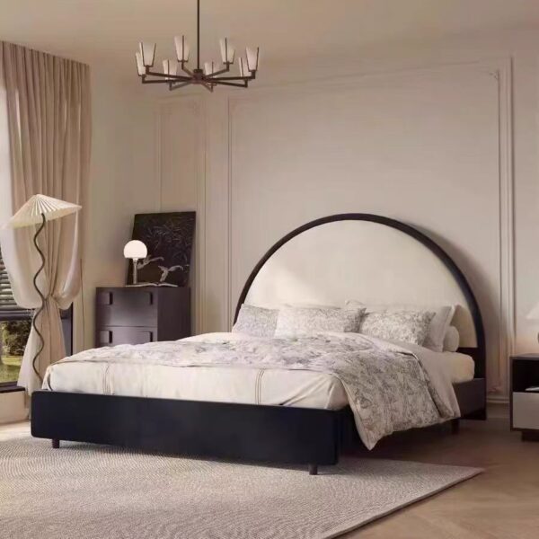 Gaoliang Bed Cream Circle Headboard OEM/ODM (RC25)