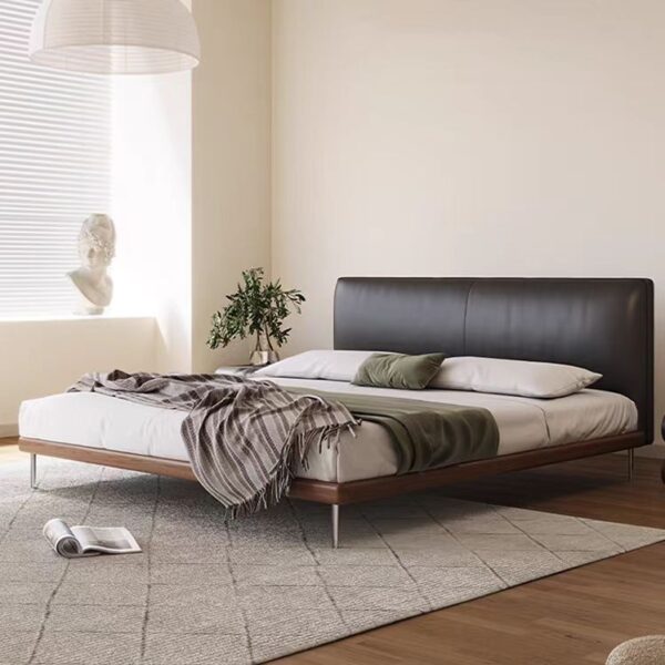 Gaoliang Bed Italian Leather Minimalist OEM/ODM (RC26)