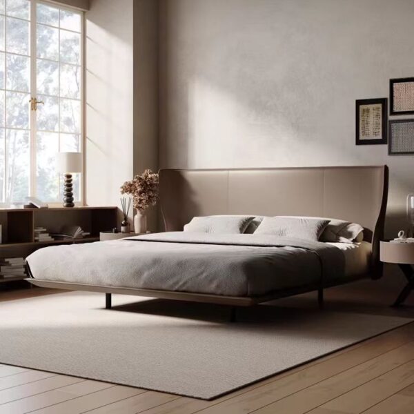 Gaoliang Bed Modern Light Luxury Leather OEM/ODM (RC37)