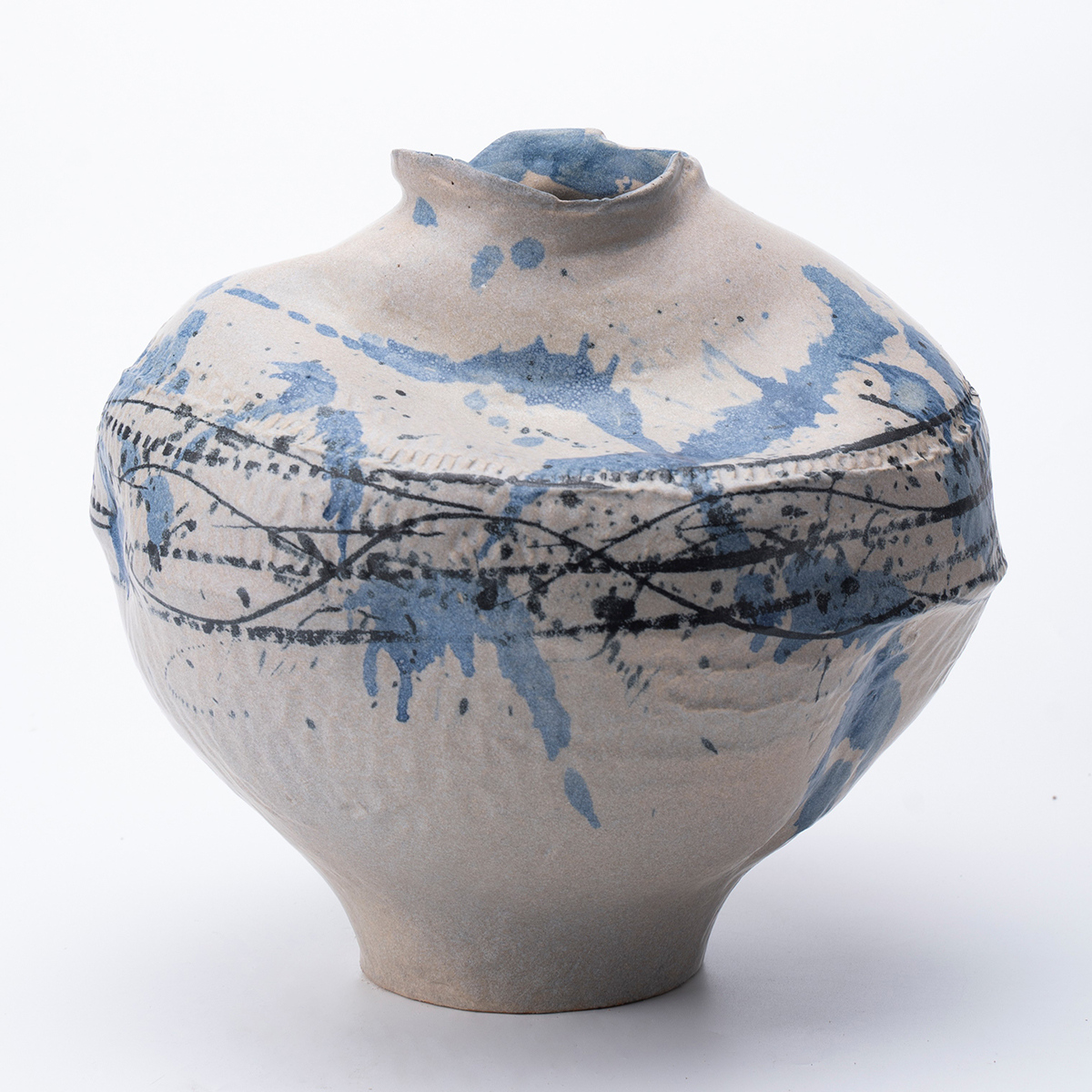 Gaoliang Ceramic Vase Round Circle Shape Hand Painted Home Decor OEM/ODM (CML143)