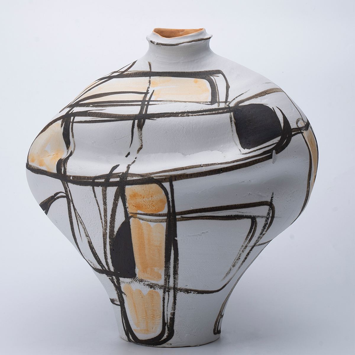 Gaoliang Ceramic Vases Art Geometric Flower Vases For Home Decor (CML155)