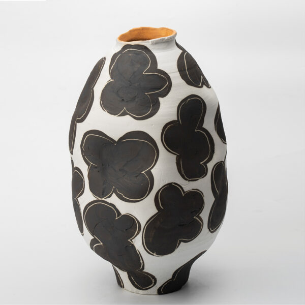 Gaoliang Vase Decor Black and White Handmade Ceramic Vase OEM/ODM (CML246)