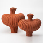 Gaoliang Ceramic Vases Orange Art Geometric Decoration(CML286)