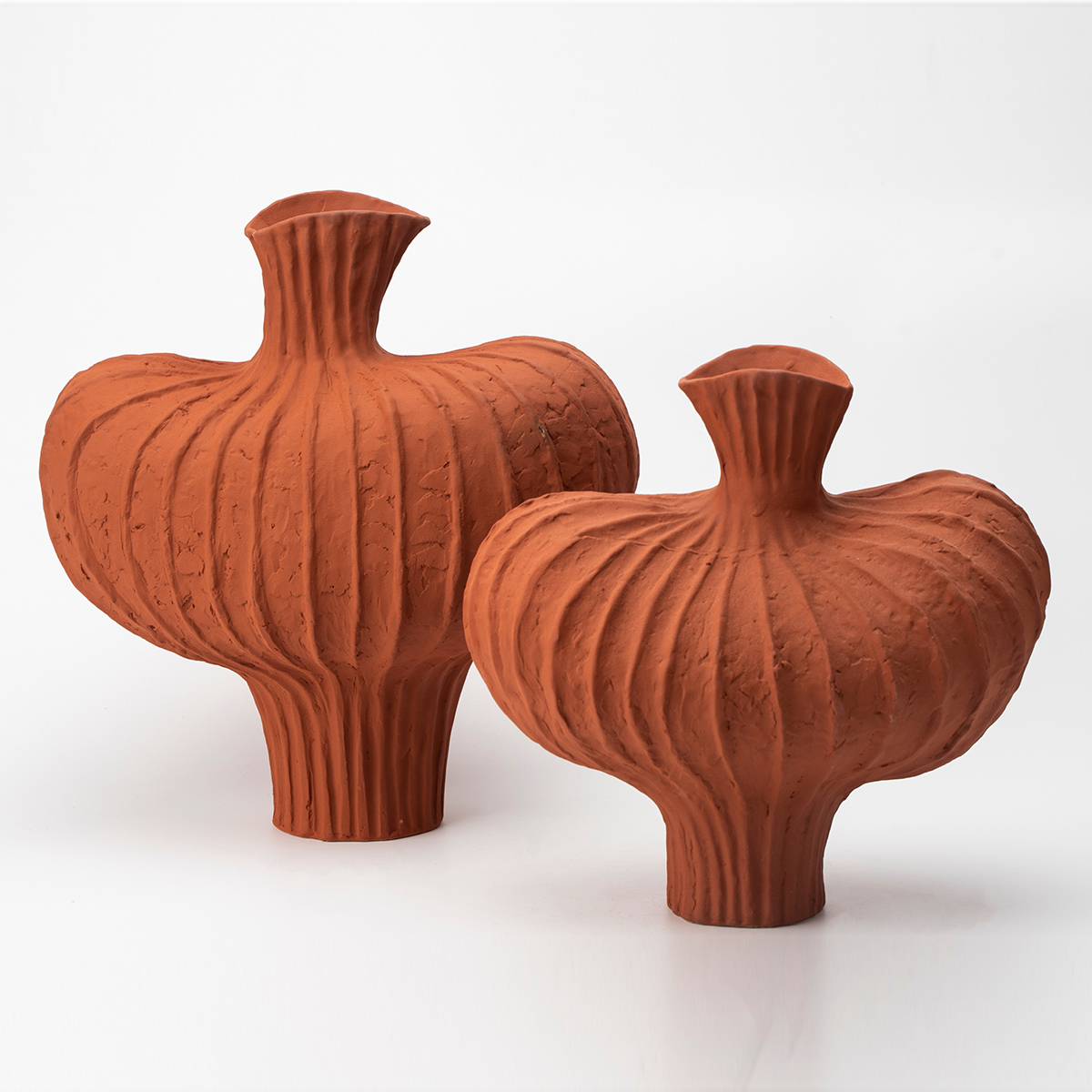 Gaoliang Ceramic Vases Orange Art Geometric Decoration(CML286)