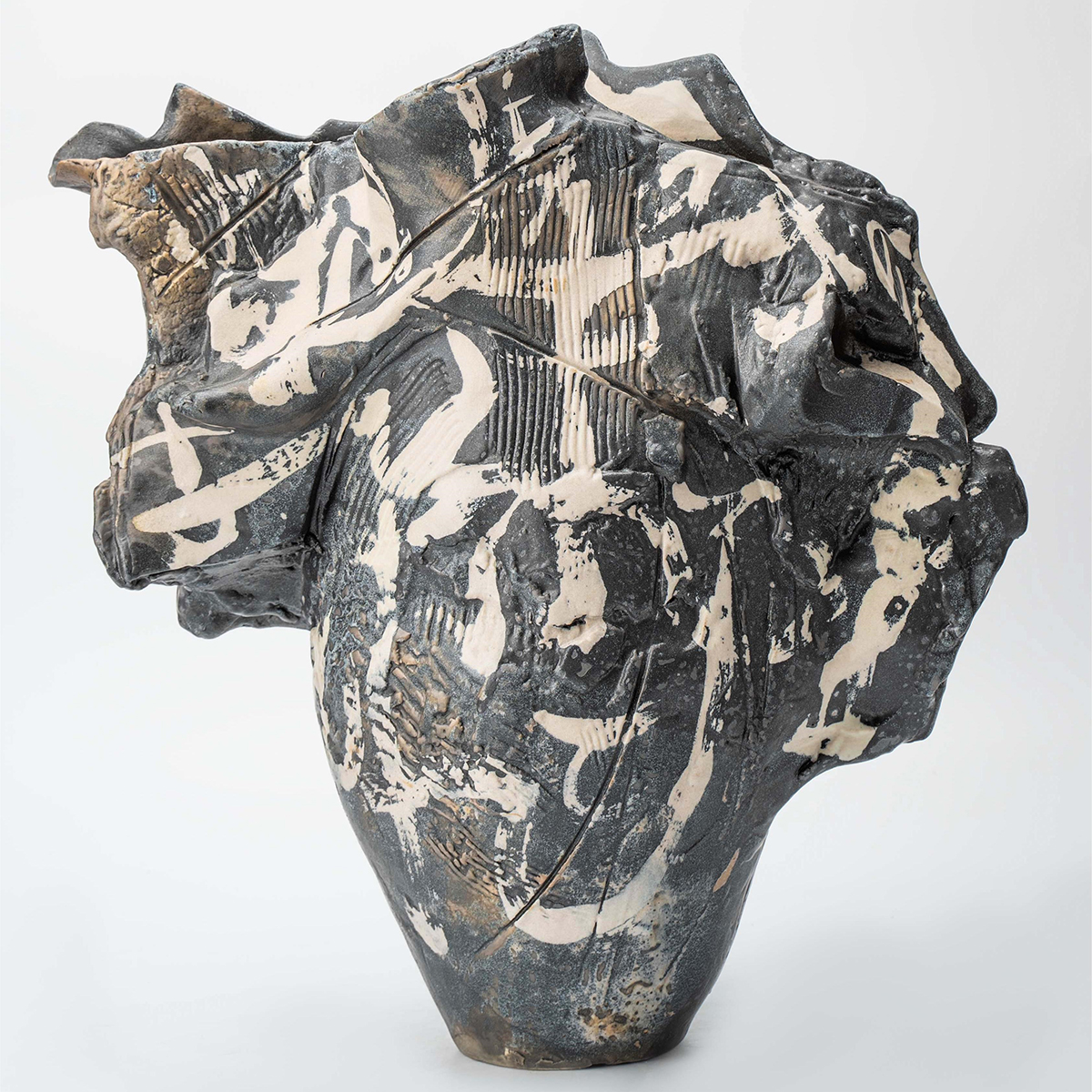 Gaoliang Flower Vases Irregular Shape Pottery For Home Decor (CML34)