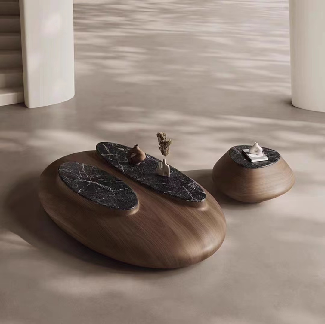 Gaoliang coffee table minimalist walnut wood OEM/ODM (KF290)