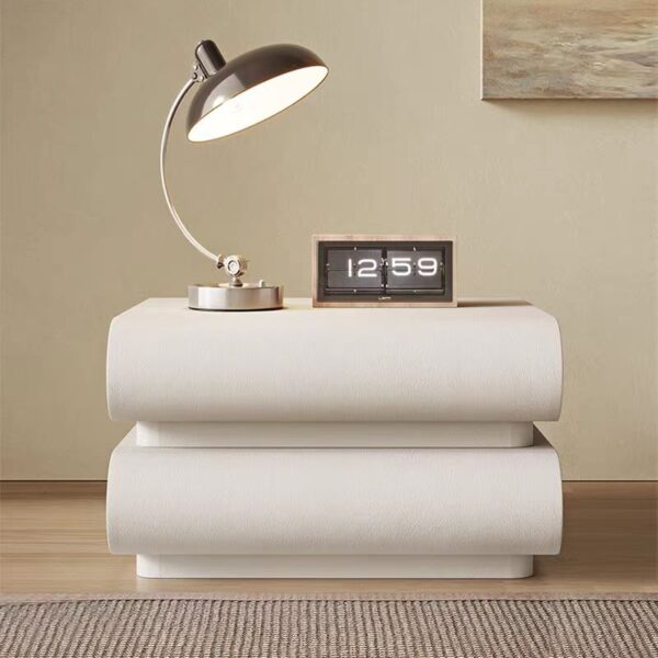 Gaoliang Nightstand Table Modern Cream Wooden Bedside Table OEM/ODM (NT24)