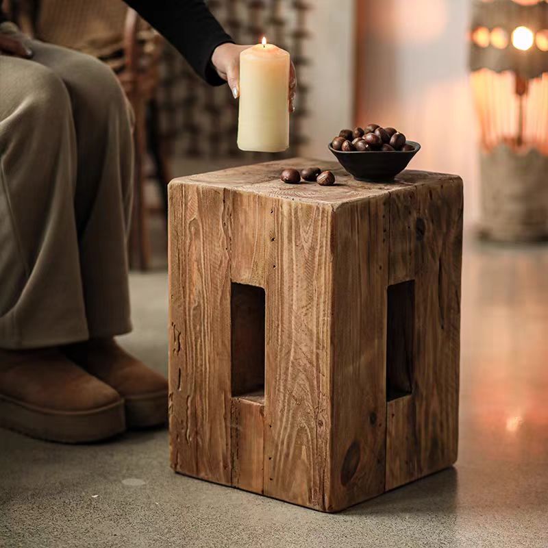 Gaoliang Side Table Square Wooden Table For Living Room OEM/ODM (BJ93)